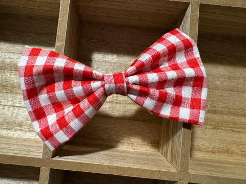 Red Check Bow