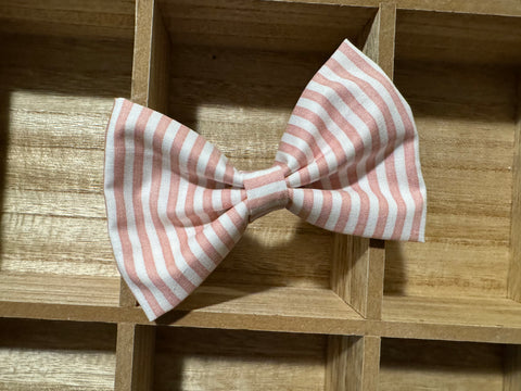 Baby Pink Stripe Bow