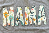 Mama Floral Distressed Tee